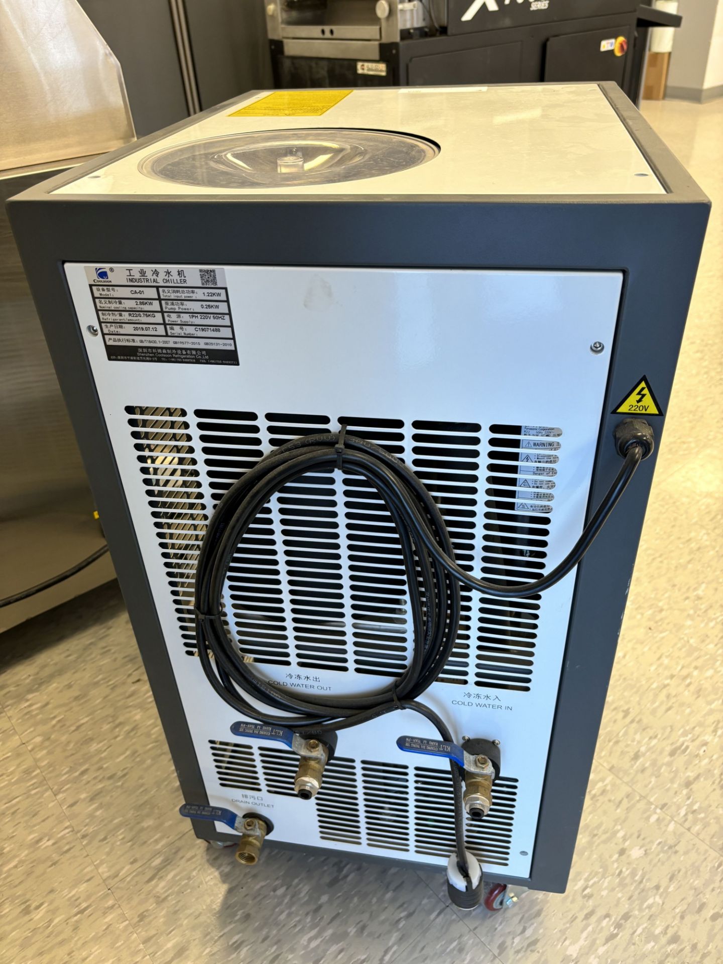 Coolsoon Portable Chiller Model CA-01 Mfg 2019 - Image 4 of 6