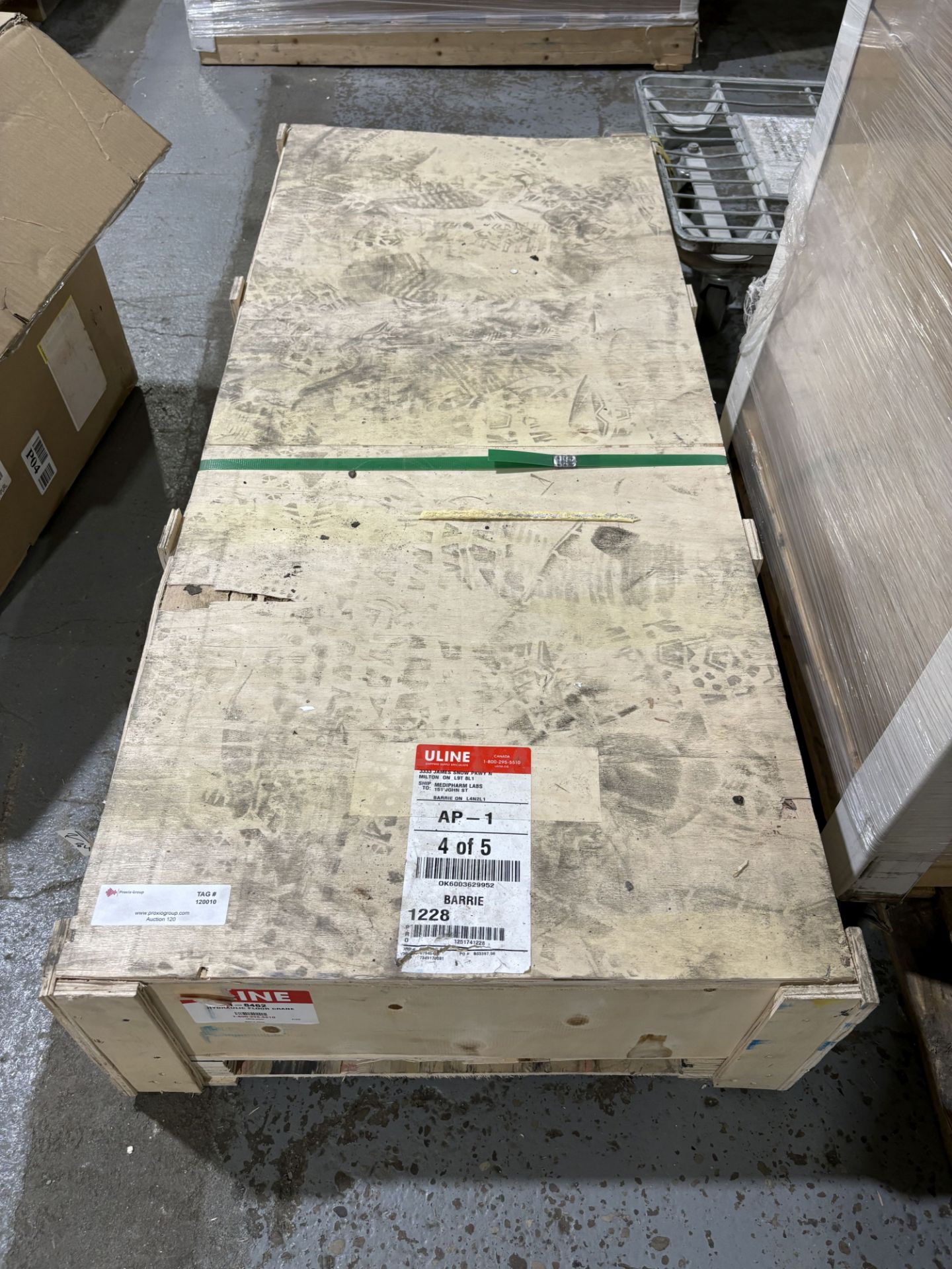 Hydraulic Floor Crane - Uline Model H-8462 New in OEM Crate - Image 2 of 4