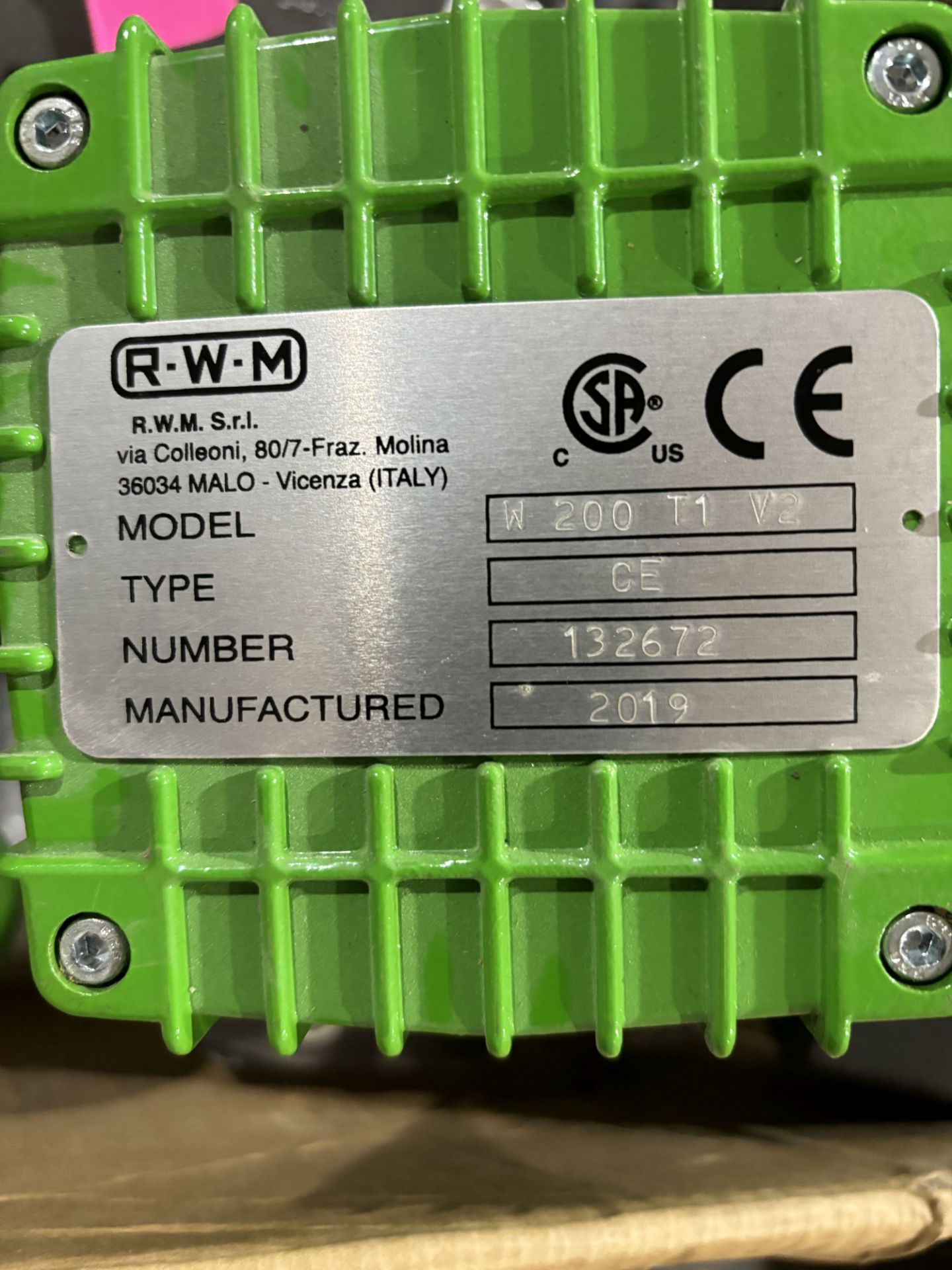 RWM W200T1V2 Electric Trolley Chain Hoist Mfg 2019m 460V, 200Kg ...