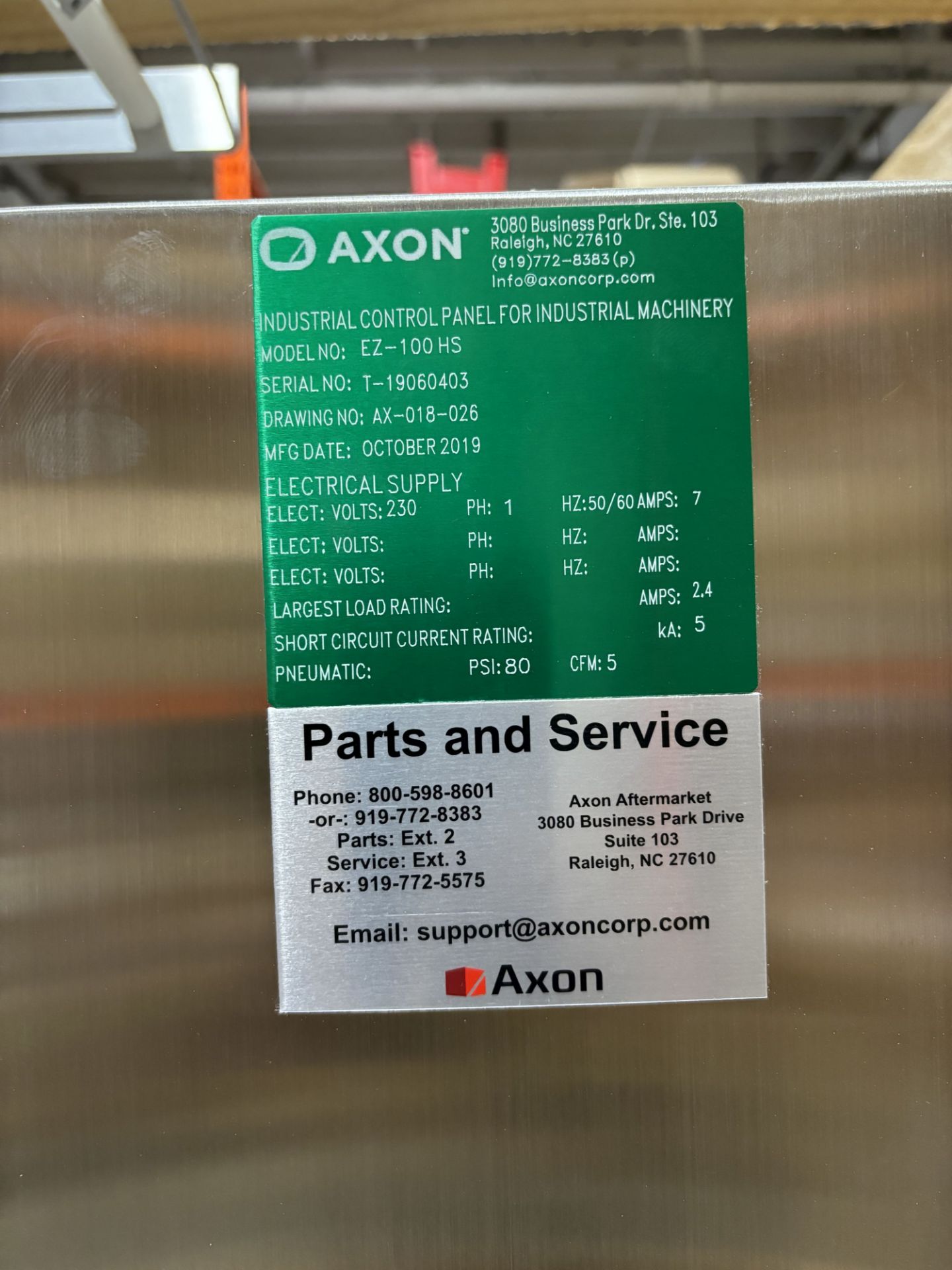 Axon Continuous Motion Tamper Evident Banding Machine - Unused in OEM Crate - Image 3 of 7