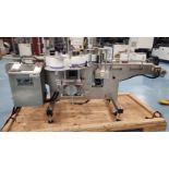 Wrap Around In-Line Bottle Labeler w/ integrated conveyor section. 6-1/2" Web *See Auctioneers Note*