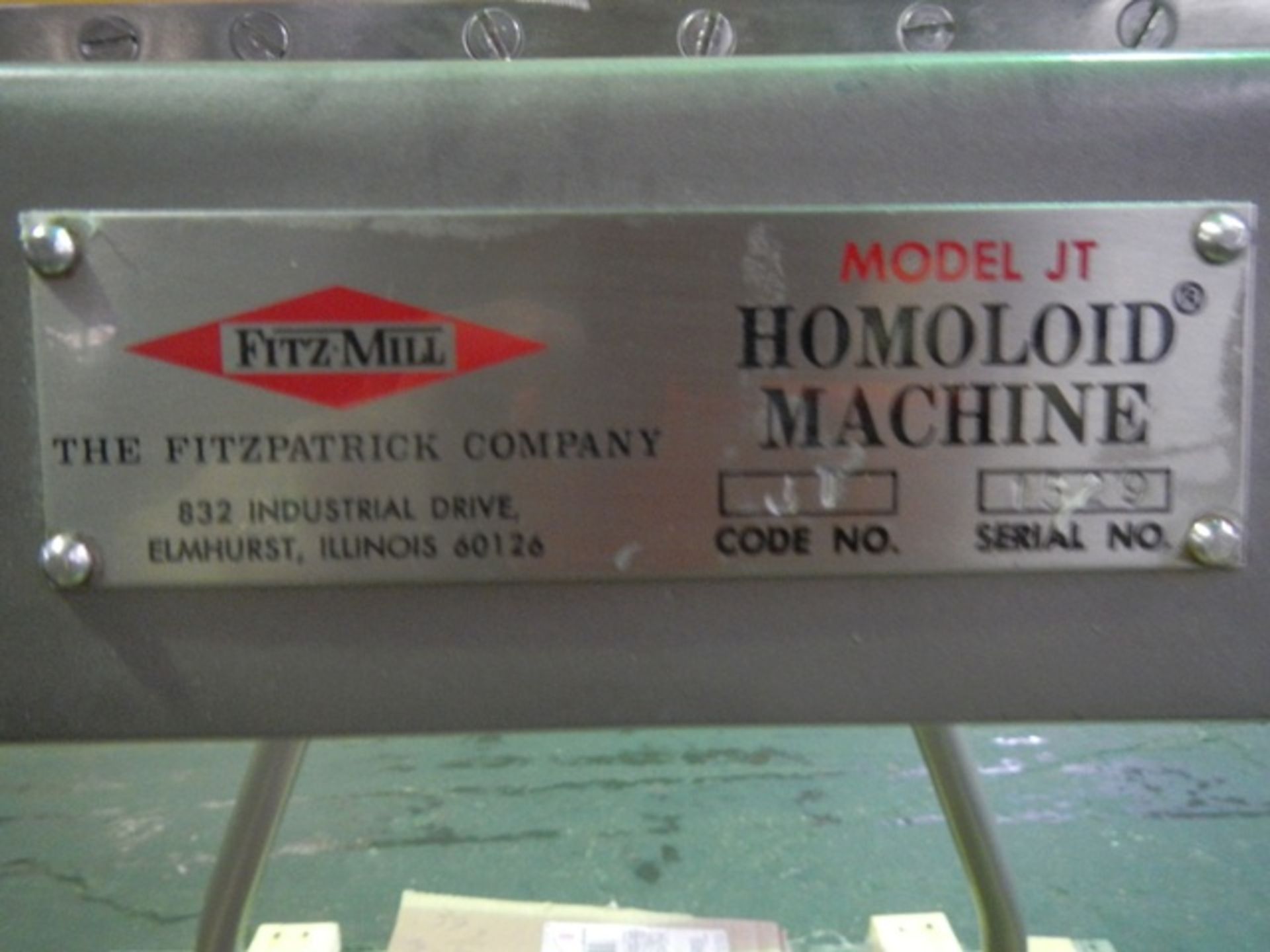 JT Homoloid Fitzmill, S/S, 7.5 HP - Image 10 of 10