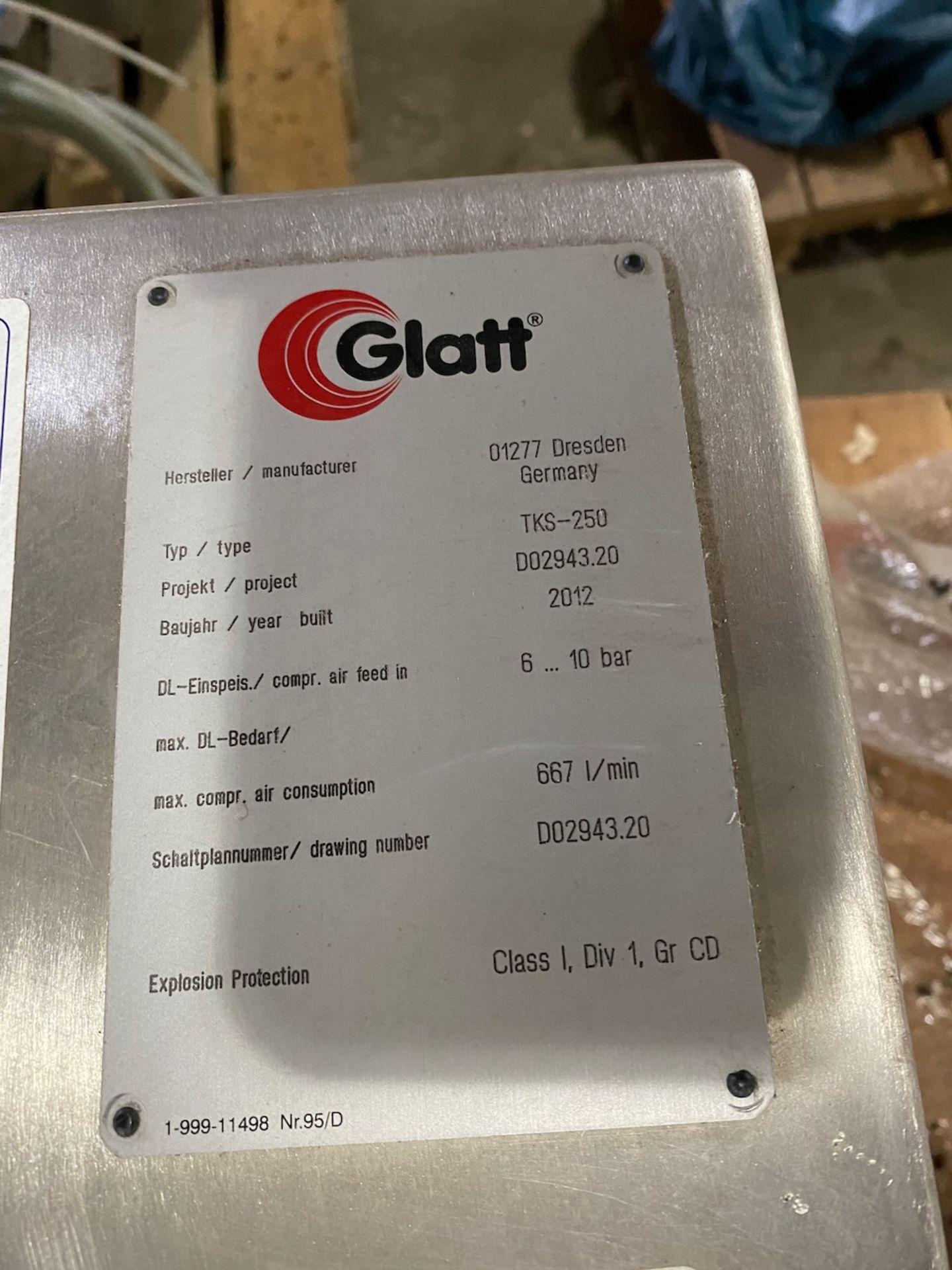 Two Glatt Control Panels Made in 2012 for a TKS-250. [Ref:128042] - Image 6 of 6