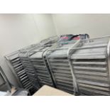 Twelve Drying racks and trays