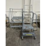 Lot of three platform ladders