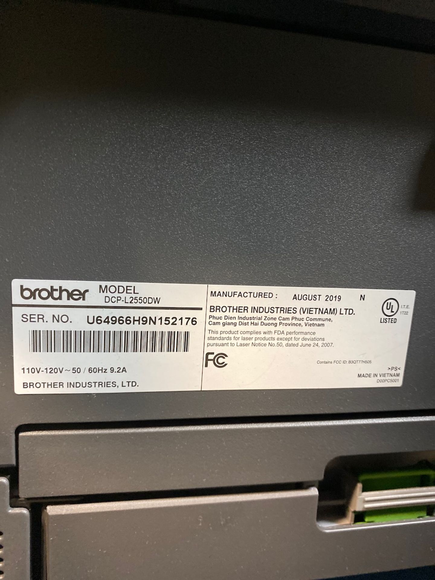 2019 Brother Printer - Image 3 of 3
