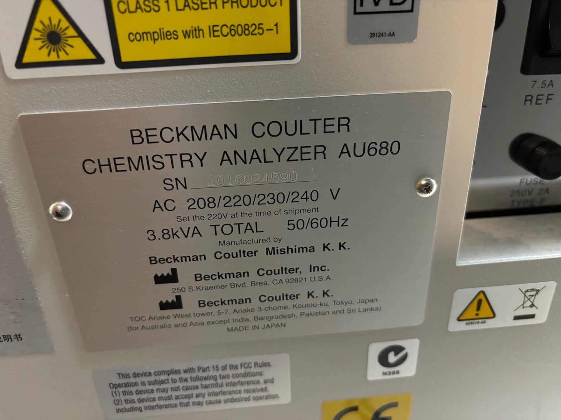 Beckman Coulter Chemistry Analyzer - Image 22 of 24