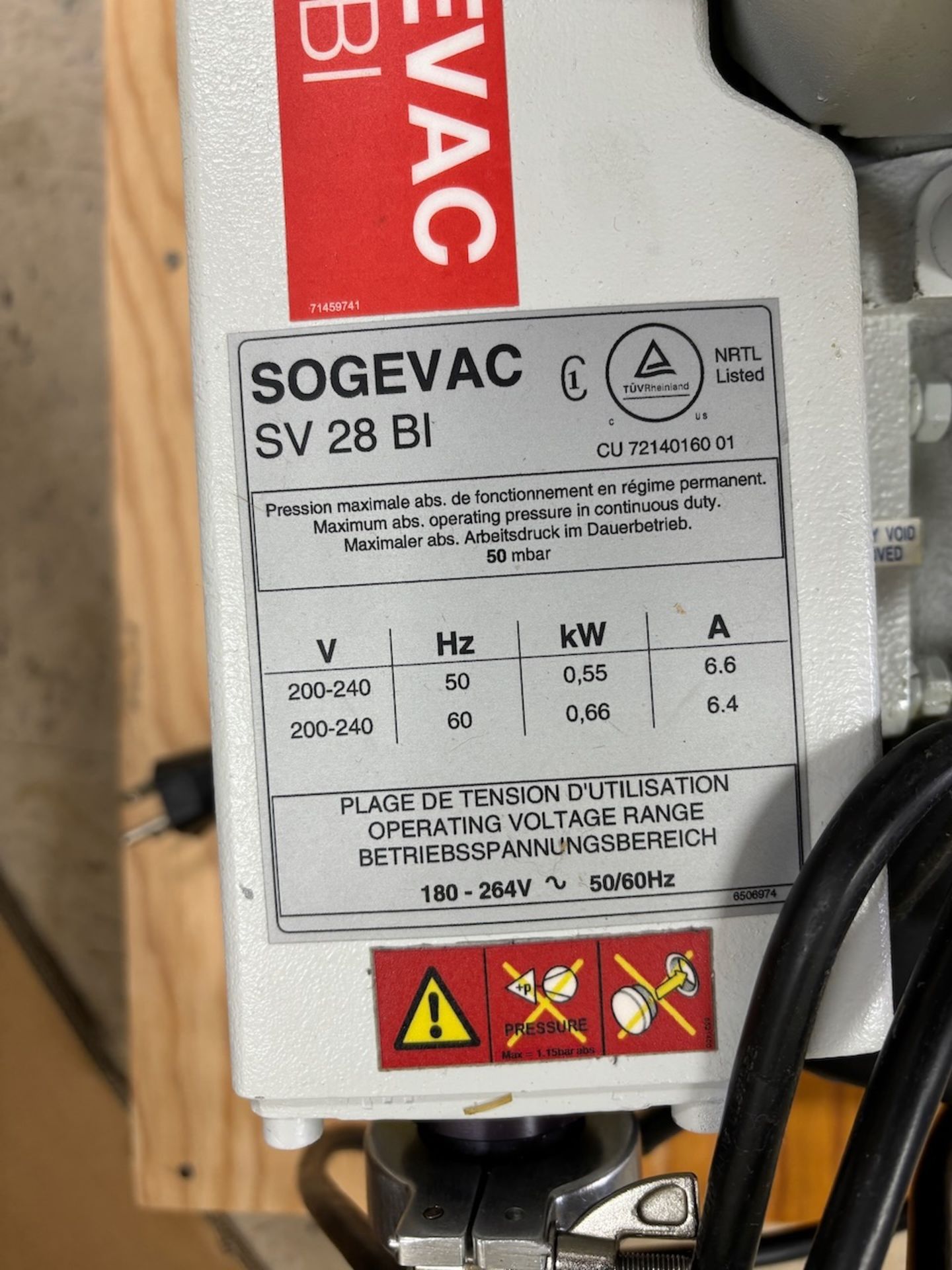 New on skid Sogevac Vacuum Pump - Image 4 of 4