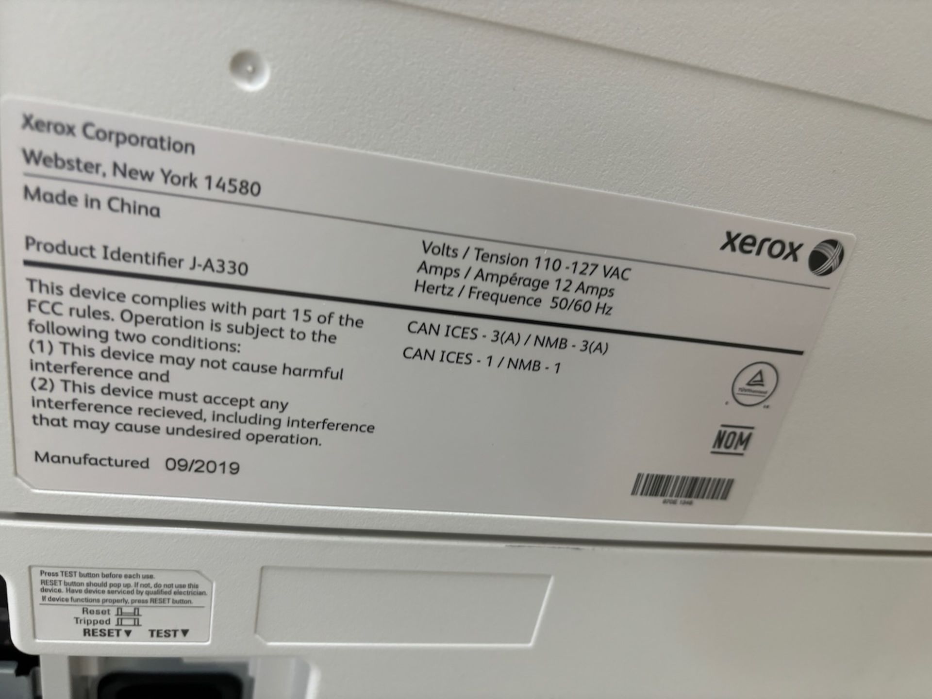2019 Xerox Multifunction Color Printer - See Auctioneers Note - Image 5 of 5