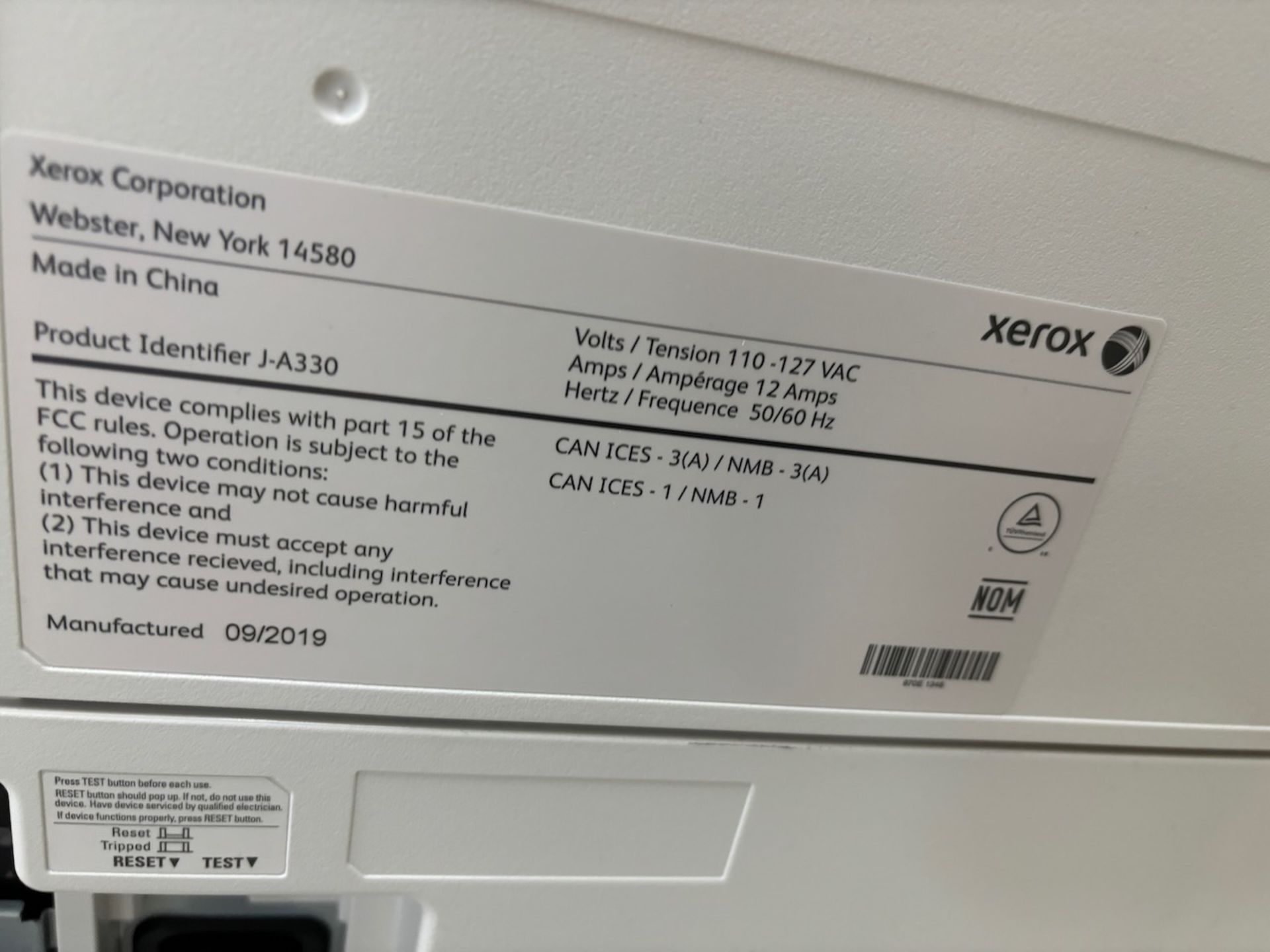 2019 Xerox Multifunction Color Printer - Image 5 of 5