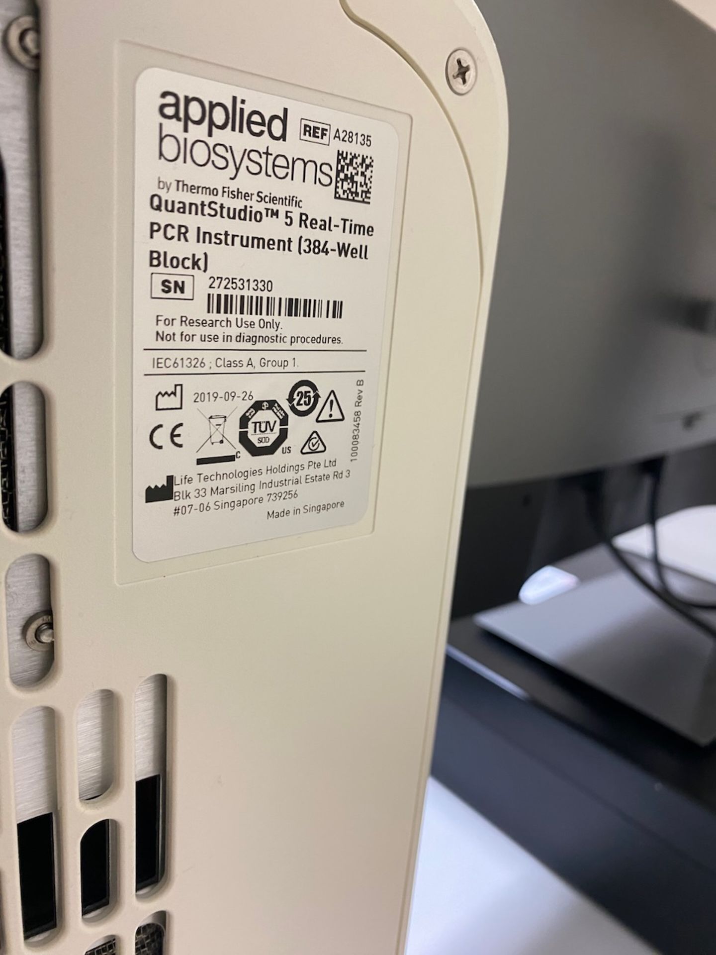 2019 Applied Bio Systems dual PCR System - Image 6 of 9