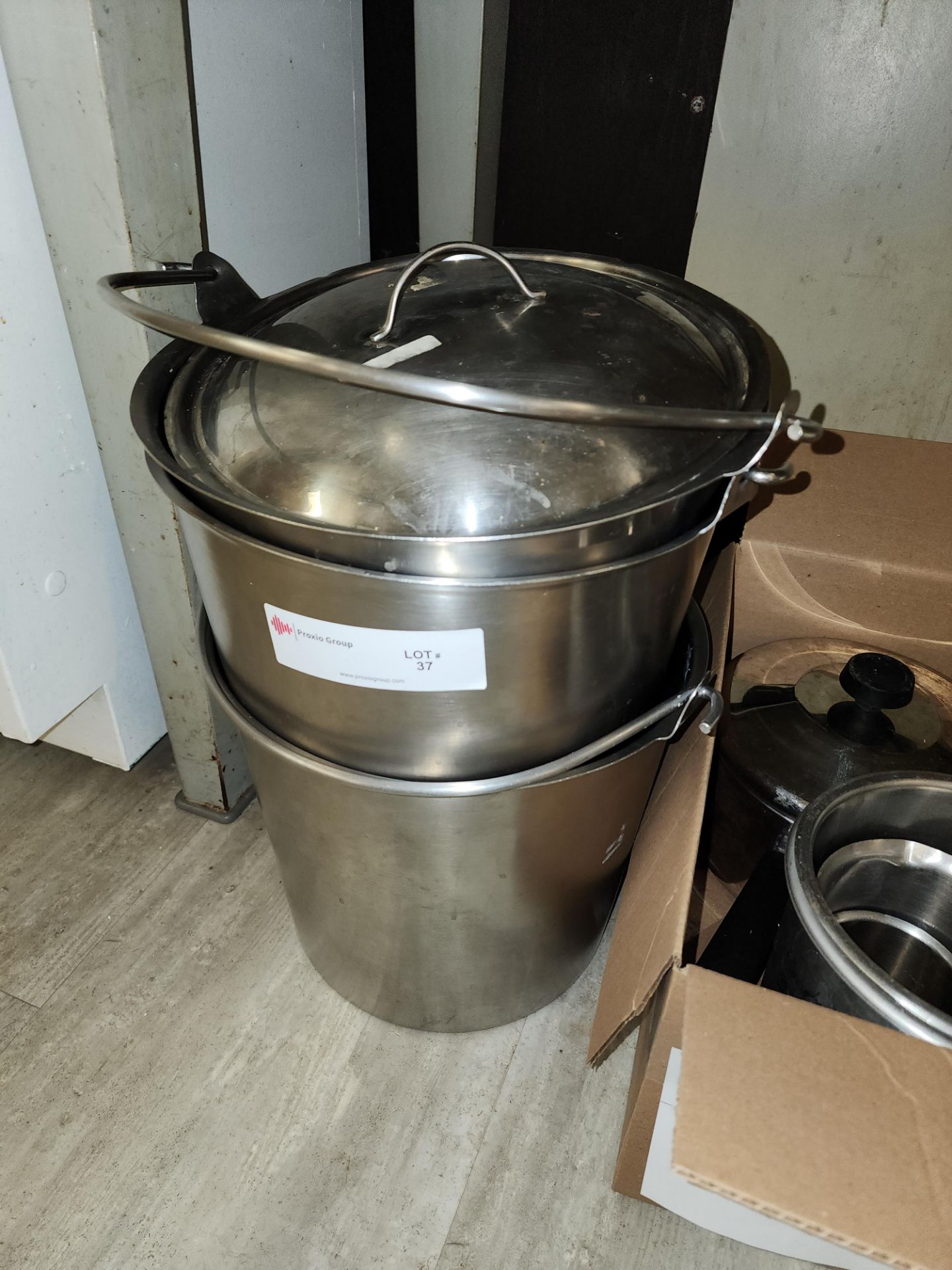 Lot Stainless Steel buckets & Pots - Image 2 of 3