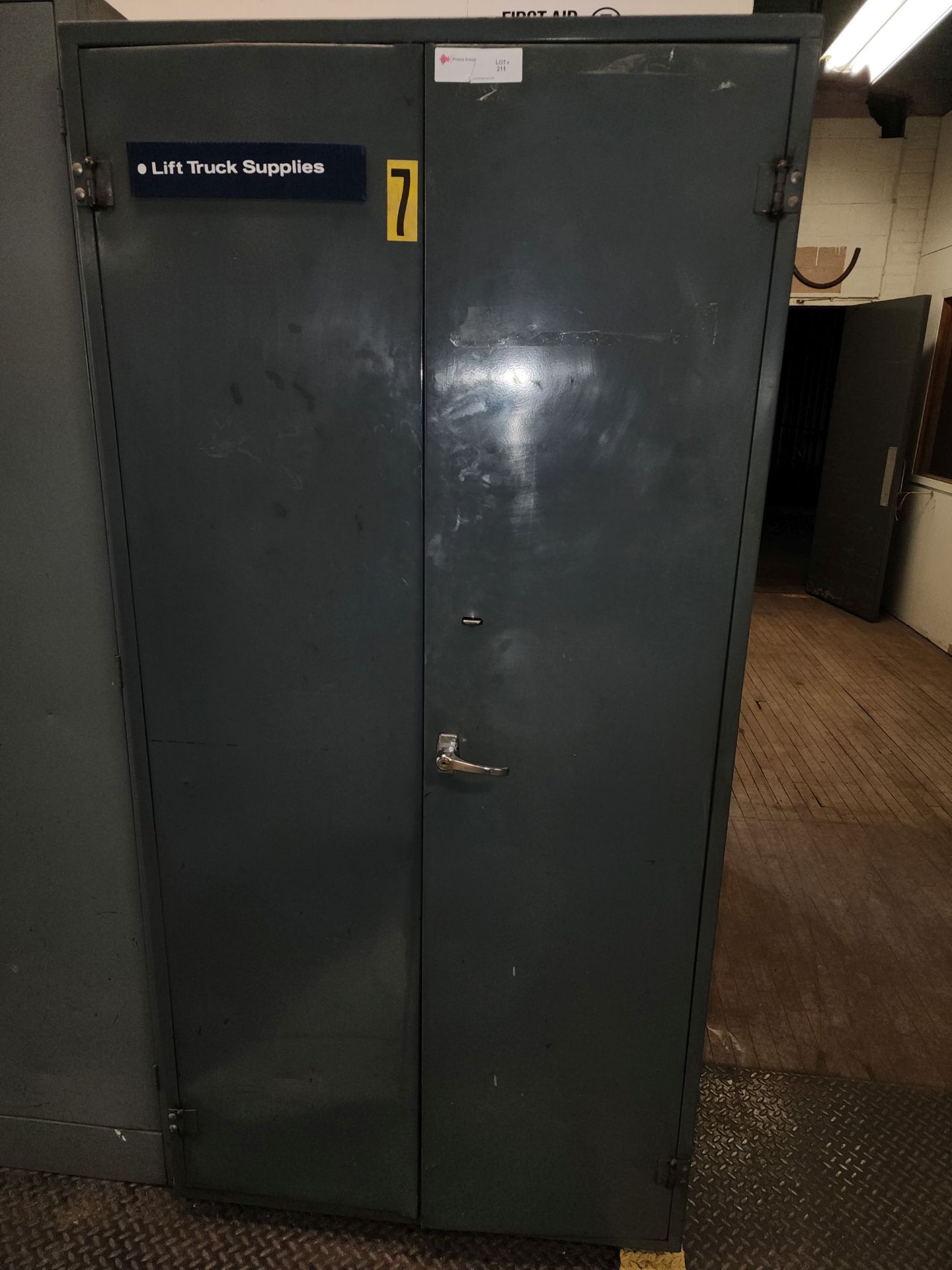 Steel Cabinet with contents