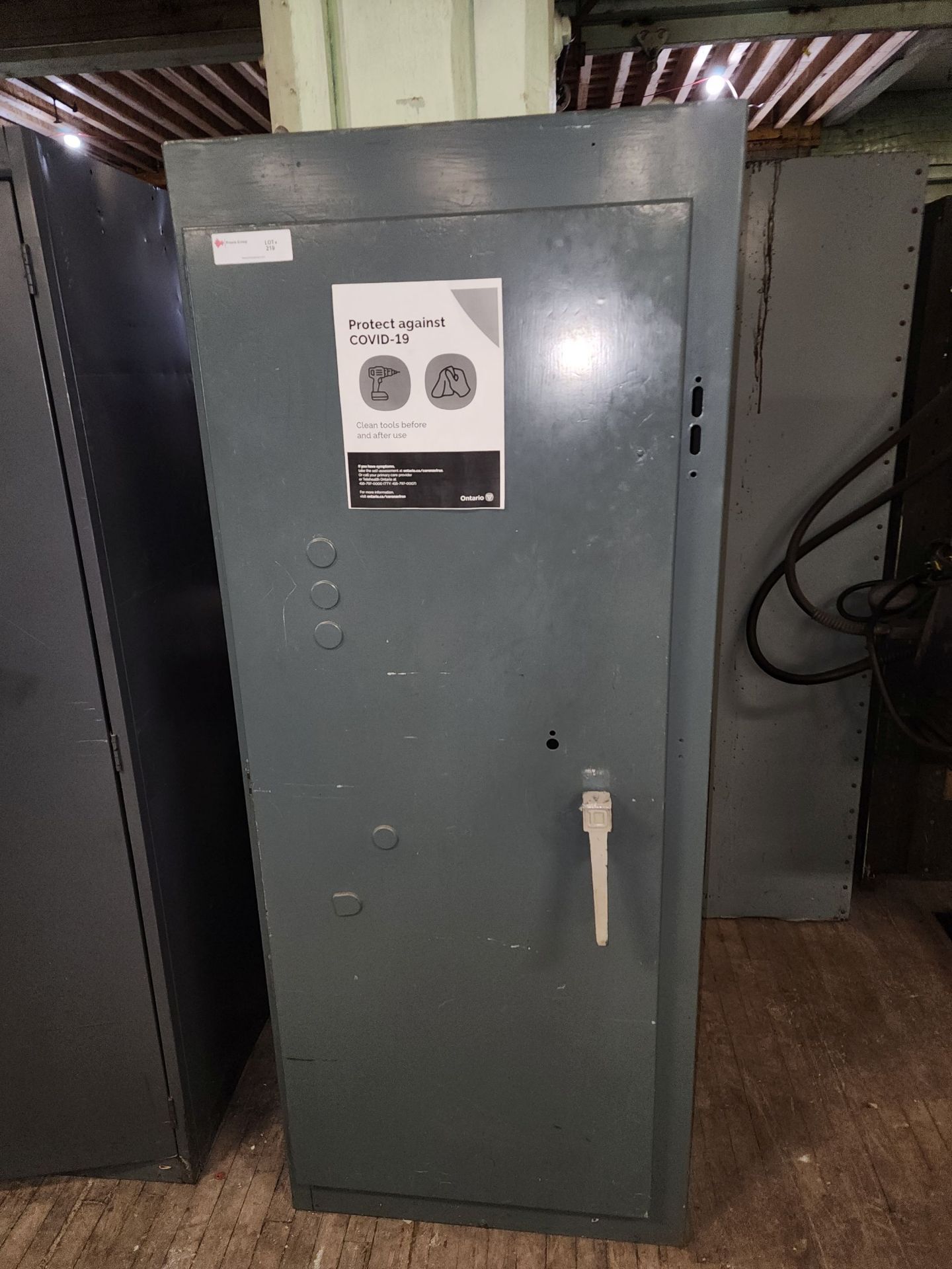 Steel Cabinet with contents