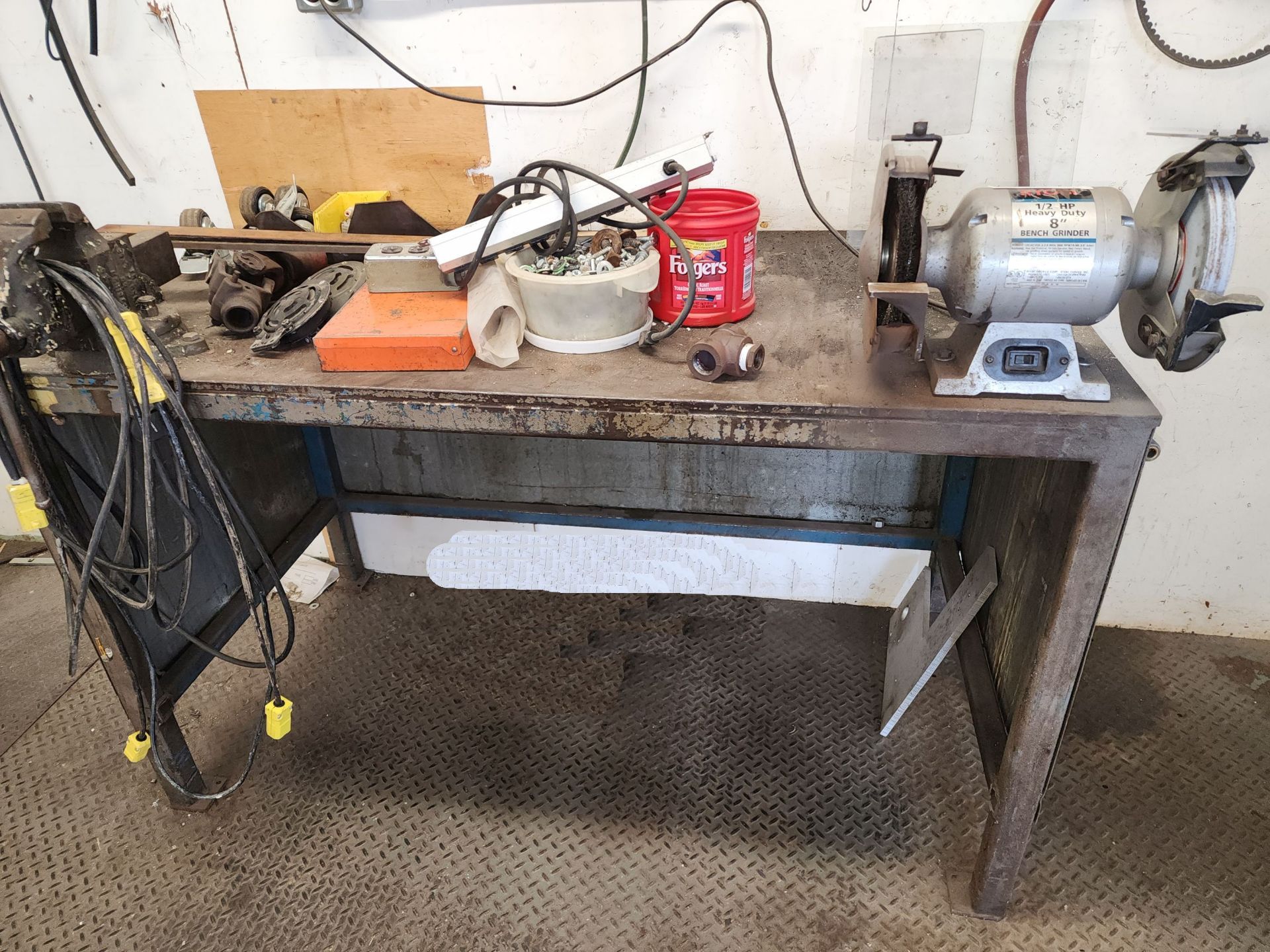 Heavy Duty Work Bench with Contents