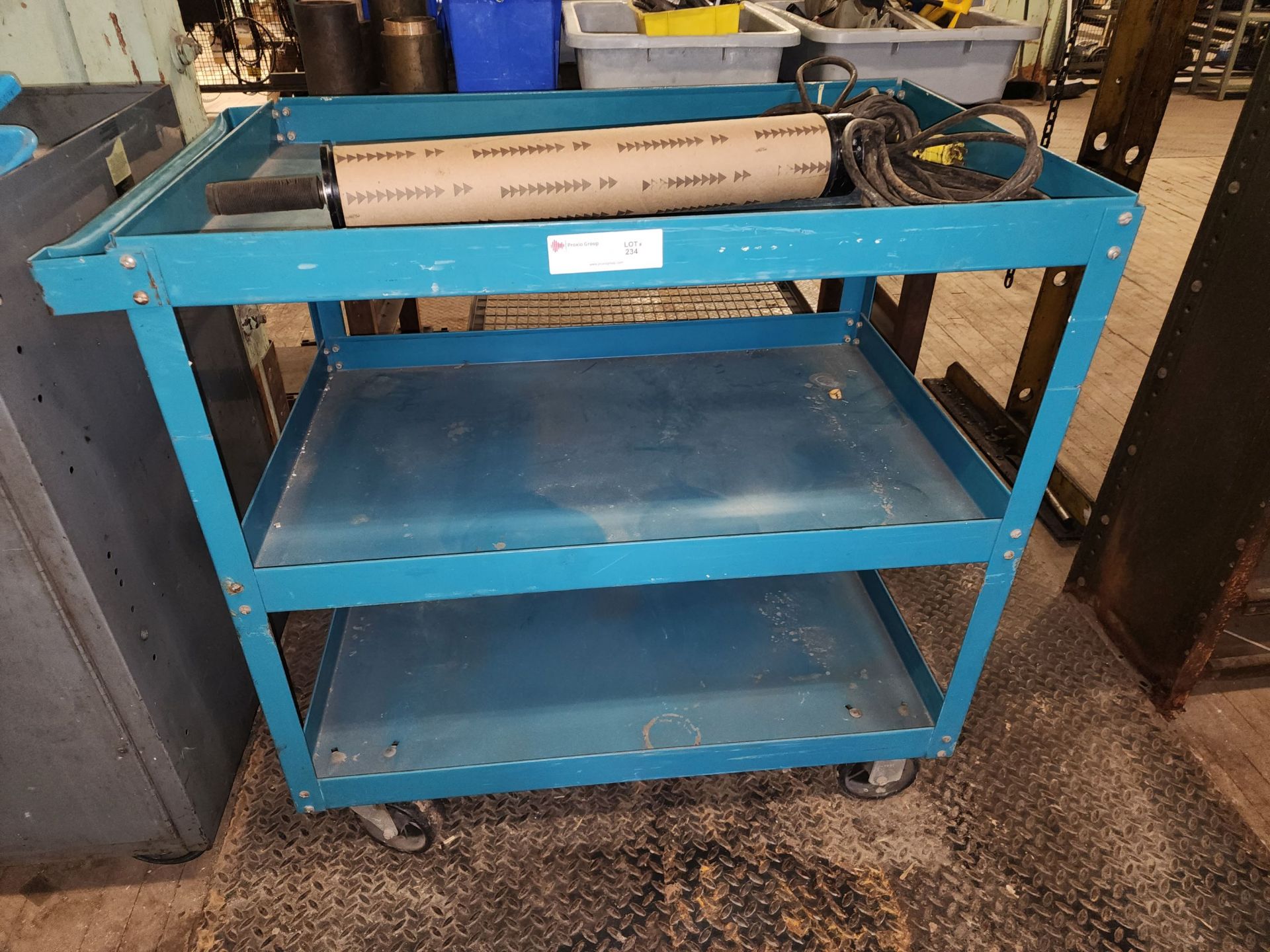 Three shelf steel cart