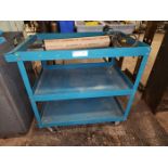 Three shelf steel cart