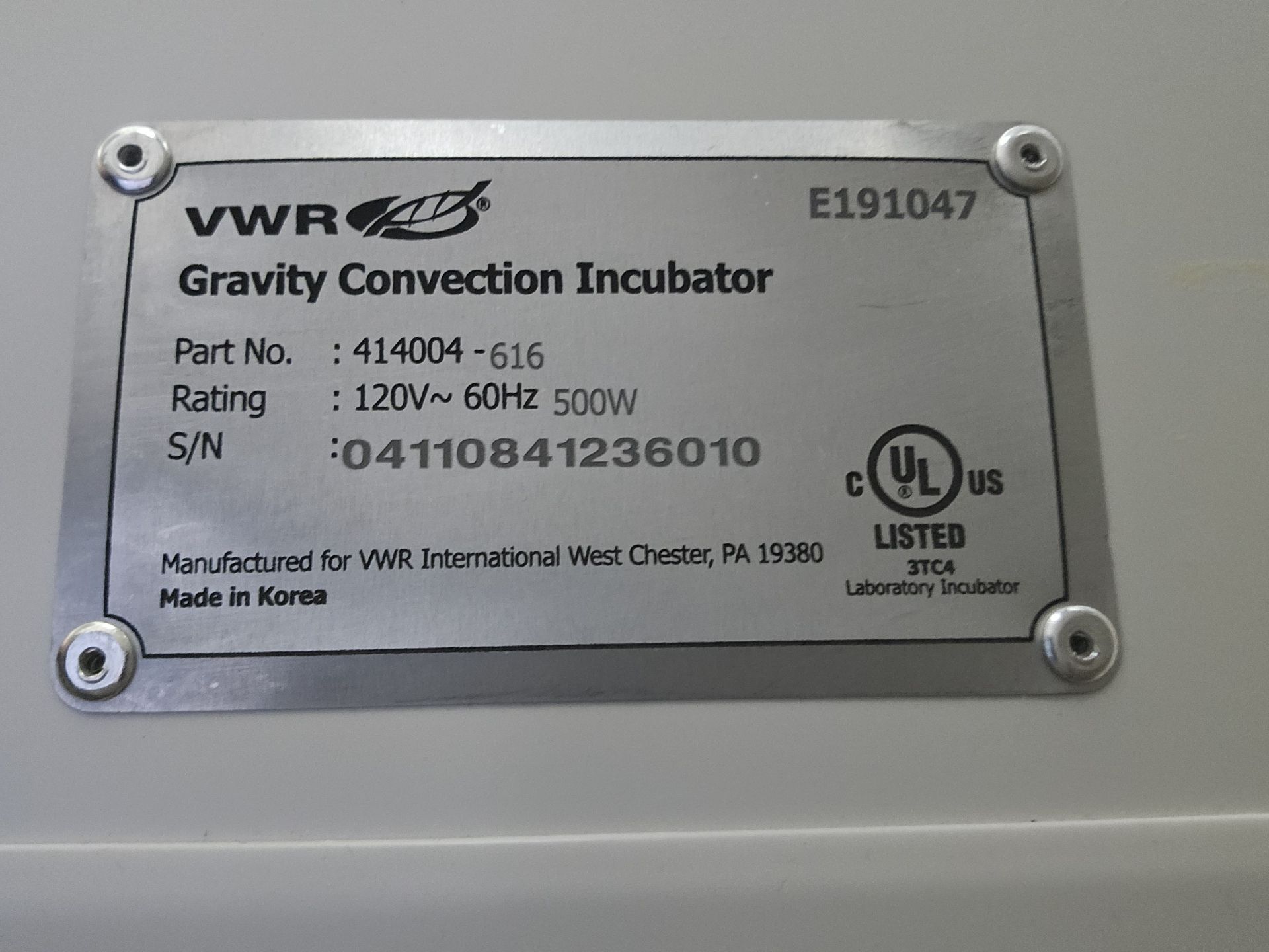 VWR Gravity convection incubator - Image 3 of 3