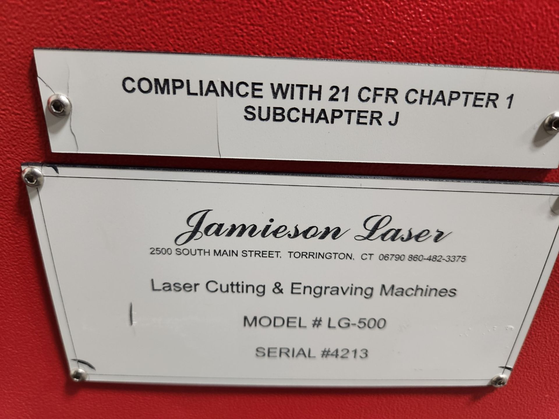 Jamieson Laser Cutting and Engraving Machine, Model LG-500 - Image 9 of 10