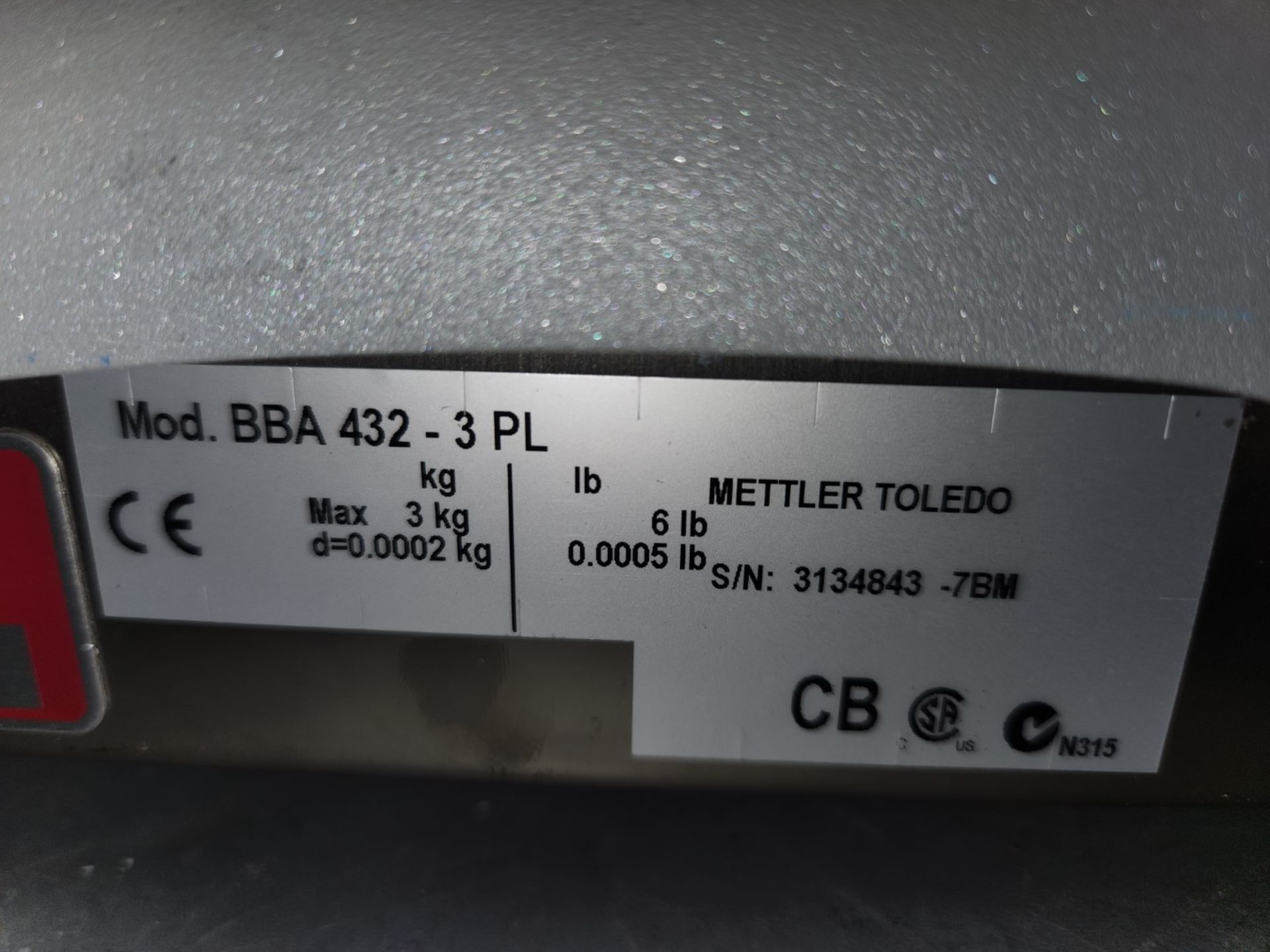Mettler Toledo Scale, Model BBA 432-3PL - Image 4 of 4