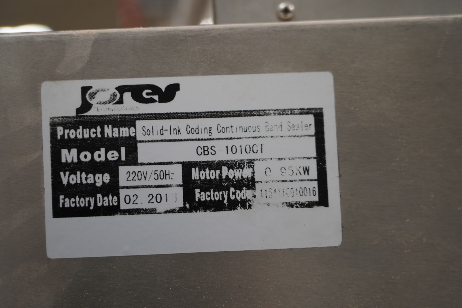 Jones Technologies Solid-Ink Coding Continuous Band Sealer - Image 5 of 5