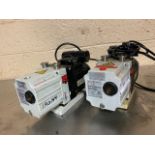 Lot of two Pfeiffer Duo 2.5 vacuum pumps, dual voltage, .2/.24HP. {TAG:1190154}