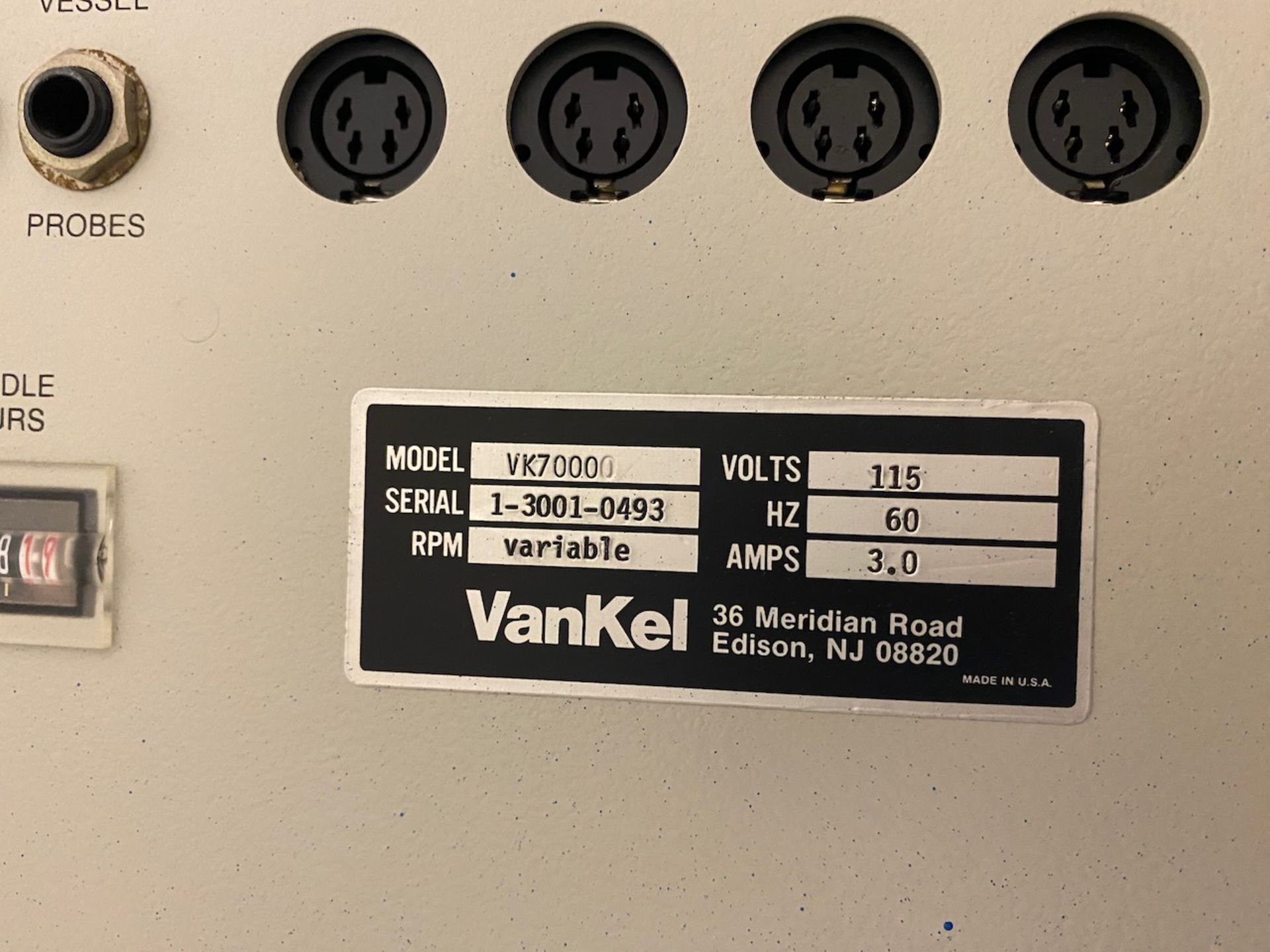 Vankel VK 7000 dissolution system, mode VK700000, S/N 1-3001-0493. {TAG:1190126} - Image 6 of 6
