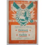 1945 All-Ireland Gaelic Football Programme. . Croke Park, Cork v. Cavan. Illustrated. Original