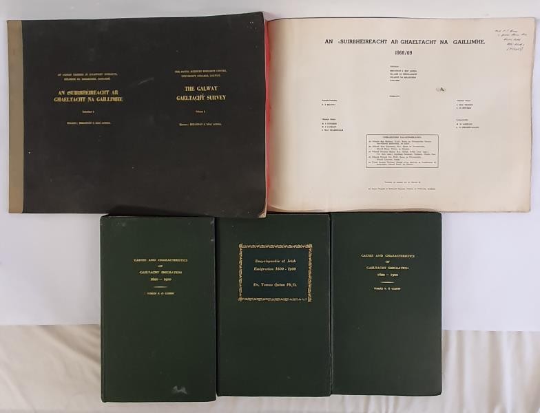 Gaeltacht Emigration Causes and Characteristics 1600-1900, Vol 4&6 by Tomás P Ó Cuinn; Encyclopaedia