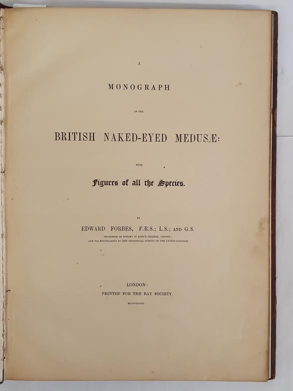 Edward Forbes. A Monograph of the British Naked-Eyed Medusai with figures of all the Species. - Image 2 of 5