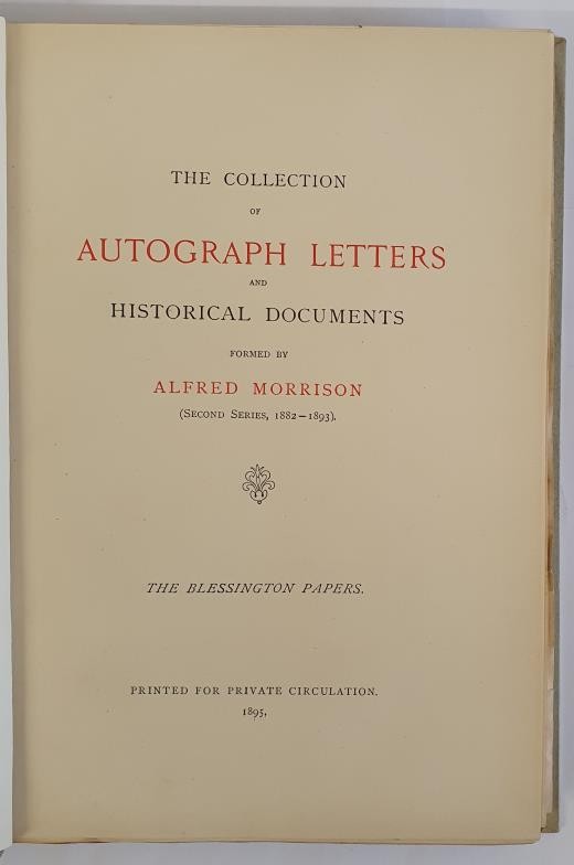 The collection of autograph letters and historical documents. Second series, 1882-1893. The - Bild 2 aus 2