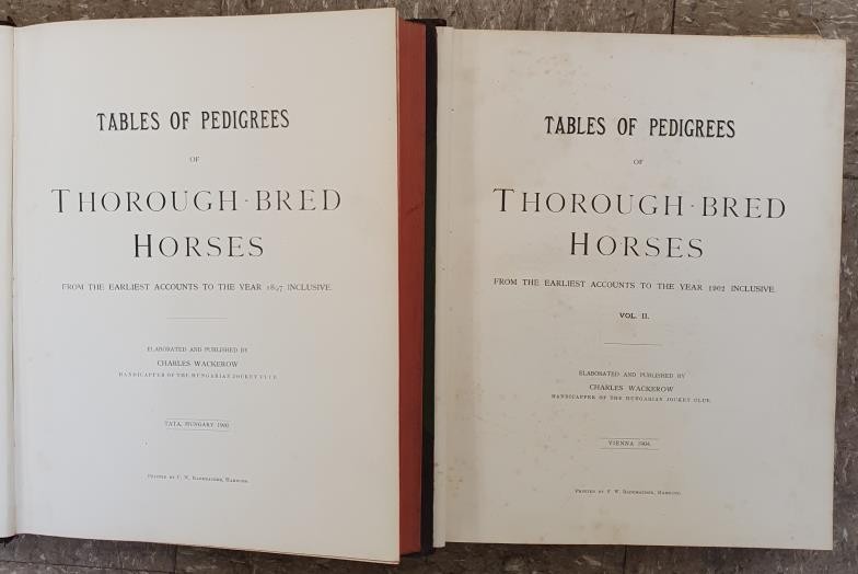 2 Volumes. Tables of Pedigrees of Thorough-bred Horses from the earliest accounts to the year 1897 - Image 2 of 2