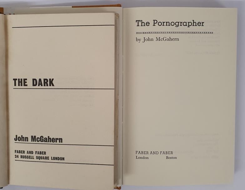 John Mc Gahern, The Dark, 1965, Faber & Faber, 1st edition, 2nd printing, the author’s second - Image 2 of 2