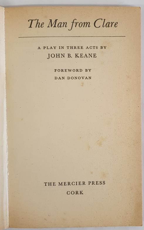 John B.Keane; The Man from Clare, First edition, first print, Mercier Press 1965 - Image 2 of 2