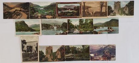 Postcards-County Kerry, a collection which includes brickeen Bridge, Killarney, Killarney Lakes(