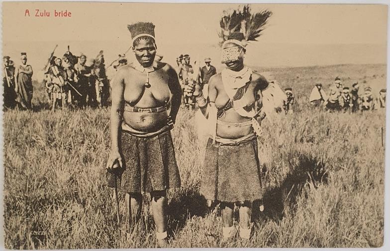 A Zulu Bride. Published by A. Rittenberg, Durban. Black and white, unused. Circa 1910