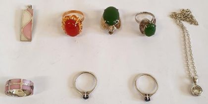 Collection of Silver Jewellery, rings etc.