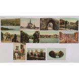 Postcards - County Cork, a collection which includes Fastnet Lighthouse, Cronins Hotel Gougane Barna