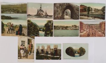 Postcards - County Cork, a collection which includes Fastnet Lighthouse, Cronins Hotel Gougane Barna