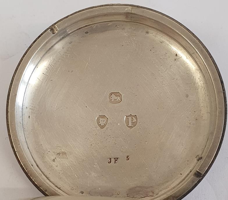 A Victorian Silver Cased Pocket Watch in running order, Hallmarked London, for c.1890 with a - Image 7 of 7