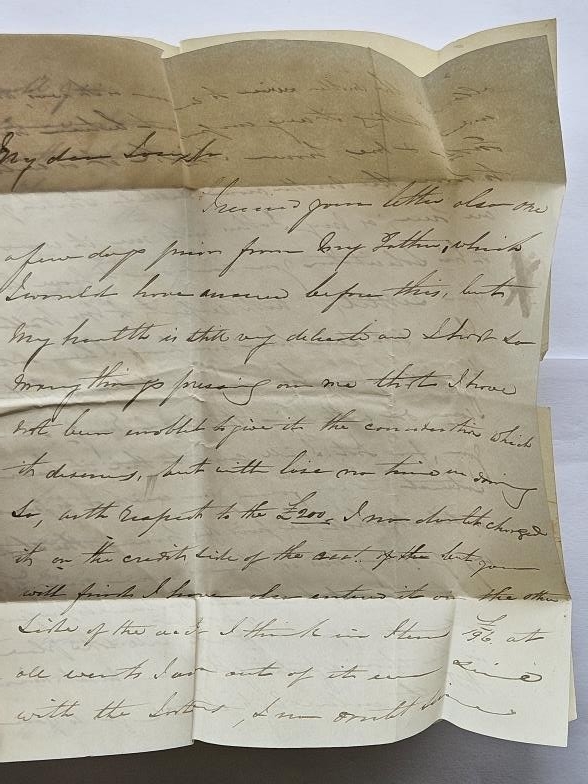 Tipperary/Offaly: Letter date stamped double arc Dundalk 1843 to Rev James Marshall possibly the - Image 3 of 3