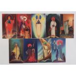 Set of Cards of Irish Saints illustrated by Richard King and Published by the Capuchin Annual.