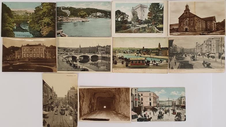 Postcards - County Cork, a collection which includes Patrick Bridge and River Lee, Bantry House from