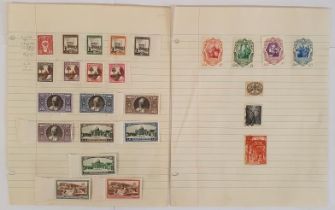 Early Stamps. Vatican State. Circa 39 stamps, hinged on 4 pages, 1933 on, with some notes in