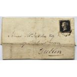 Cavan Postal History - 1842 EL to James McFadden Esq, 17 Stephens Green, Dublin from William Worthy,