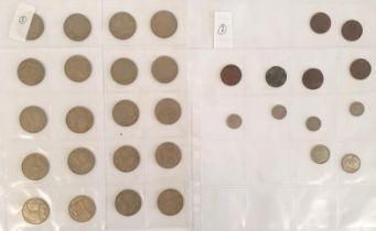 Ireland - A Collection of Irish Half Crowns (20) and various others (12), (32)