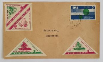 Ireland - Republican Propaganda - an envelope with Four "Free Ireland, One Flag, One Country" Stamps