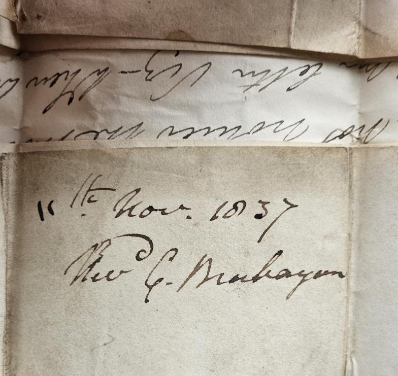 1837 Entire Letter, Navan To Kells, with manuscript 3 on front, and on reverse double arc date - Image 3 of 5