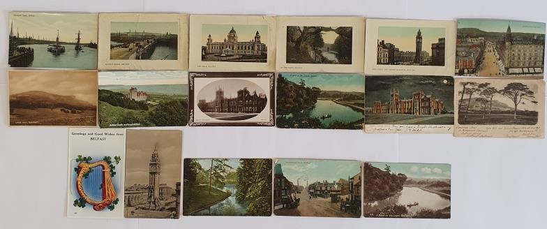 Postcards - Belfast a collection which includes Donegall Quay, Mountpottinger Corner, Queen's Corner