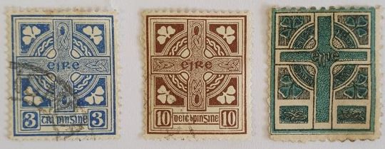Ireland - A Label Featuring a Celtic Cross, designed by Lilly Williams ARHA, 1874-1940, who